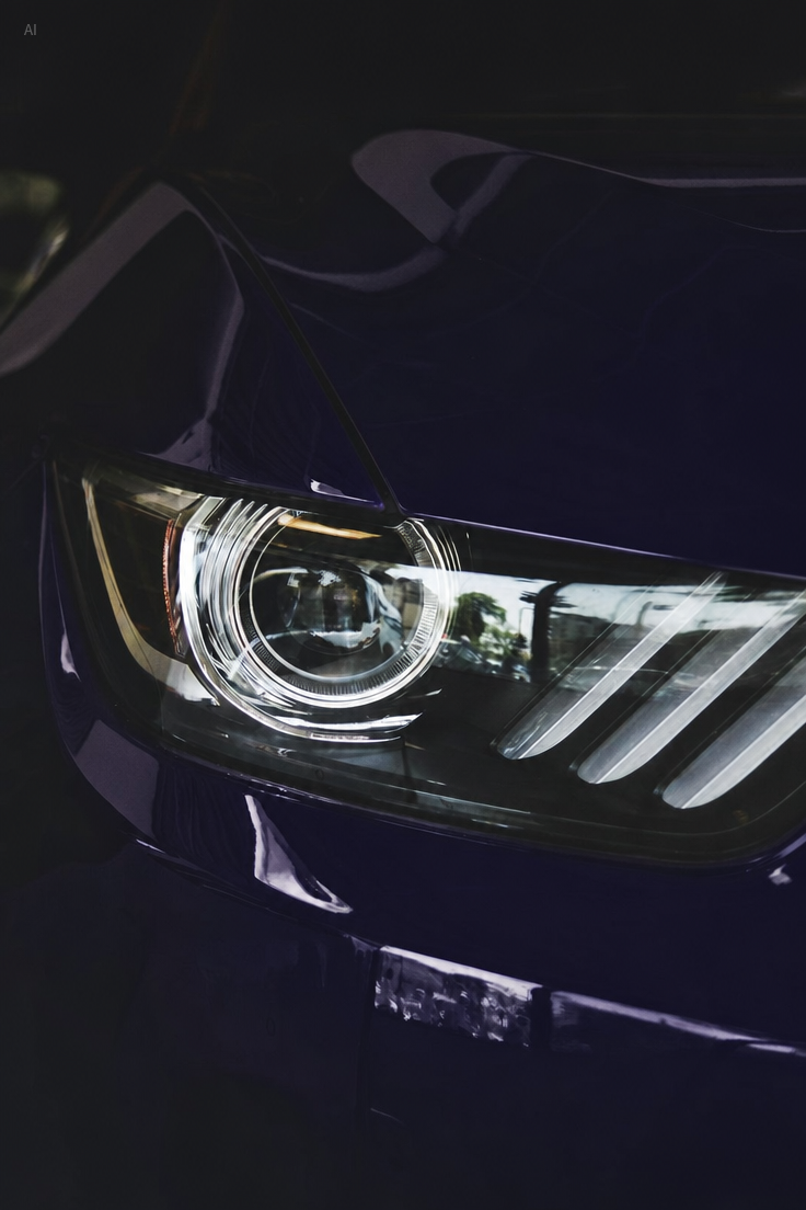 After restoration, crystal clear headlight lens